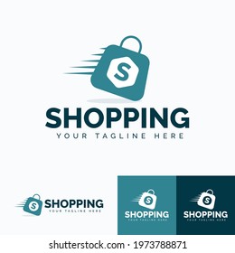 Modern Flat Shopping Logo Template