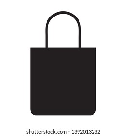 Modern and flat silhoutte tote bag vector icon and vector illustration cna be used for mobile or website apps EPS 10