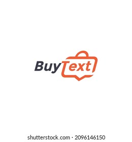 Modern flat simple design BUY TEXT logo design