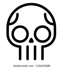 Modern flat skull icon