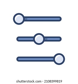 Modern flat sliders icon symbol