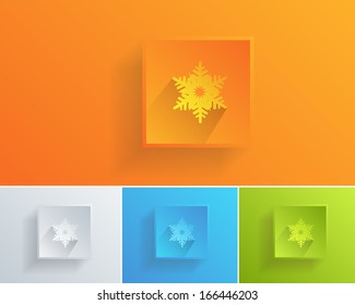 Modern Flat Snowflake Icon