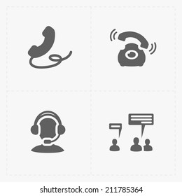 Modern  flat social icons set on White
