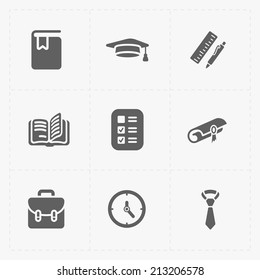 Modern  flat social icons set on White