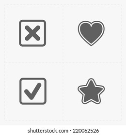Modern  flat social icons set on White