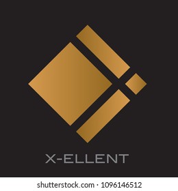 Modern Flat Square Tile Logo Icon Emblem