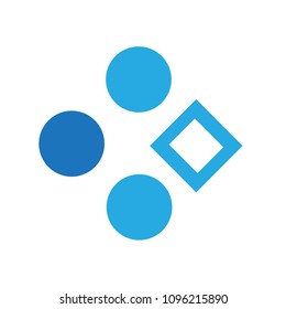 Modern Flat Squares Logo Design Icon Emblem Logo