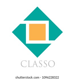 Modern Flat Squares Logo Design Icon Emblem Logo