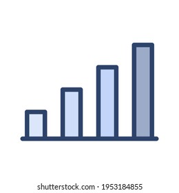 Modern flat statistics icon illustration