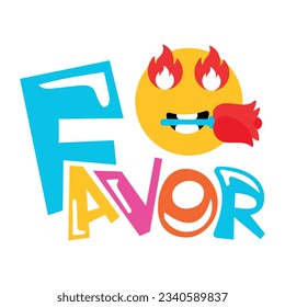 Modern flat sticker of favor 