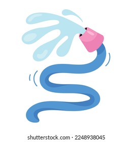 Icono moderno de pegatina plana de la manguera 