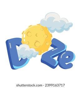 Modern flat sticker of night doze  