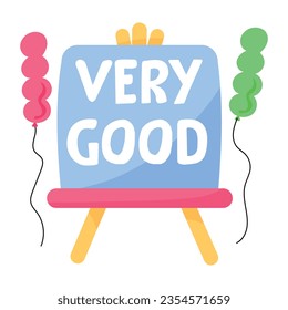 Modern flat sticker of very good 