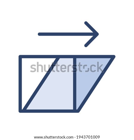 Modern flat strategy colorful icon