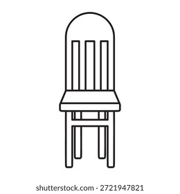Modern Flat Style Chair Vector Illustration