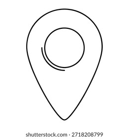 Modern Flat Style GPS Icon for Navigation Apps
