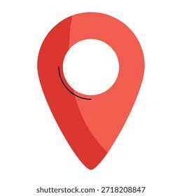 Modern Flat Style GPS Icon for Navigation Apps

