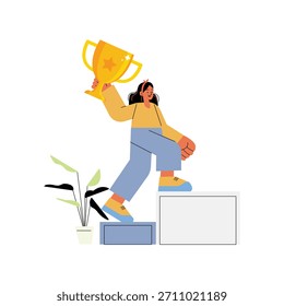 Moderne Flachbild-Illustration der Karriereentwicklung 