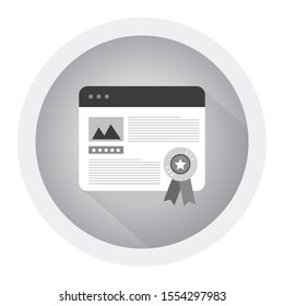 Modern flat style illustration of seo concept of developing and improving website ranking. Black and white icon