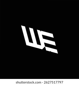 Modern flat style logo featuring the letters W and E. Clean, minimalist, and professional design perfect for branding, business identity, and corporate use.