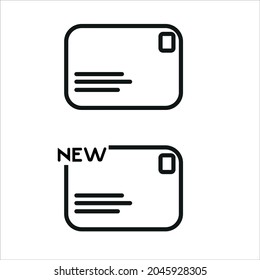 Modern flat style message icons. Vector envelope illustration.