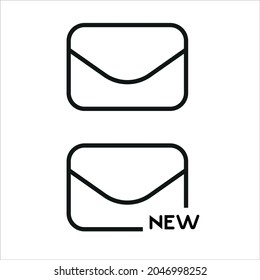 Iconos modernos de mensajes de estilo plano. Ilustración de la envoltura vectorial.