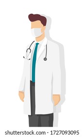  in modern flat style, nurse, pharmacist, simple medical concept on white background.