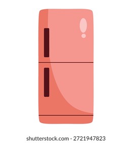 Ilustración vectorial moderna del refrigerador del estilo plano para el diseño de la cocina
