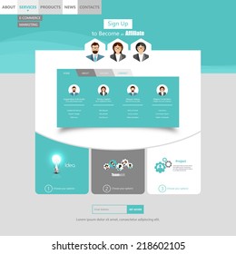 Modern Flat style website design Vector EPS10