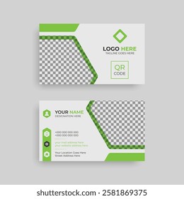 Modern flat and stylish business card layout for corporate and personal branding