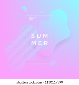 Modern Flat Summer Background 