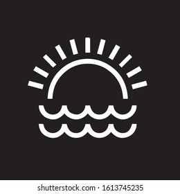 Modern flat sunny logo emblem illustration