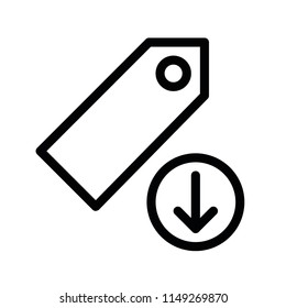 Modern flat tag icon