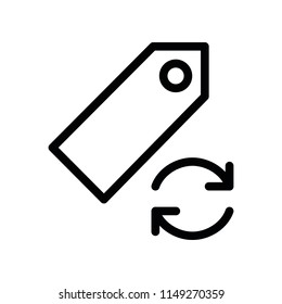 Modern flat tag icon