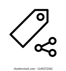 Modern flat tag icon