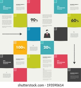 Modern flat template. Colorful minimalistic option banner. Vector illustration. Box diagram. 