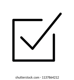 Modern flat tick icon