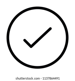 Modern flat tick icon