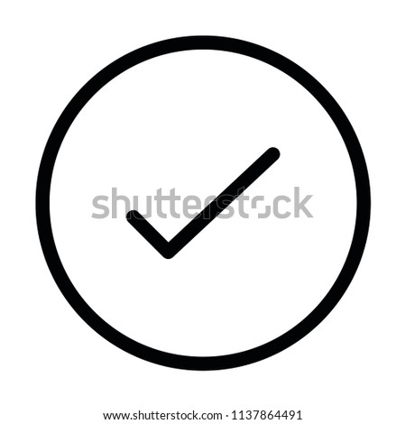 Modern flat tick icon