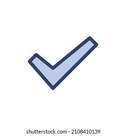 Modern flat tick sign icon symbol