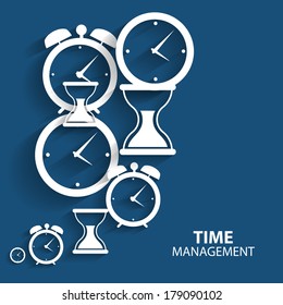 Modern Flat Time Management Vector Icon for Web and Mobile Application 