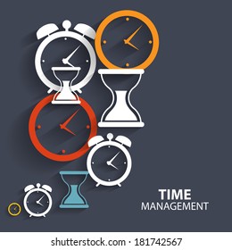 Modern Flat Time Management Vector Icon For Web And Mobile Application