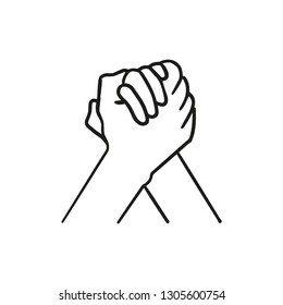 Modern flat togetherness icon