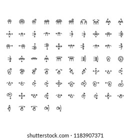 Modern flat touch icon set 