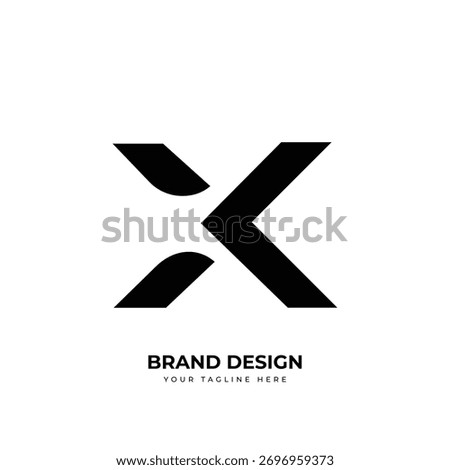Modern flat typography letter Xk or Kx monogram logo for creative branding, business, and identity design.