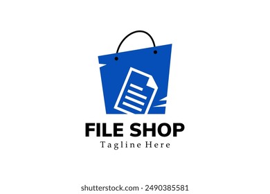 Modern Flat Unique sale shop logo vintage with document logo template house document business logo