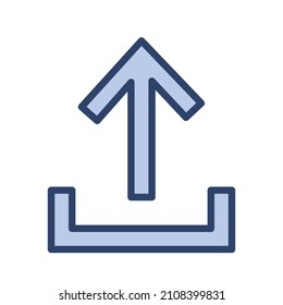Modern flat upload icon symbol