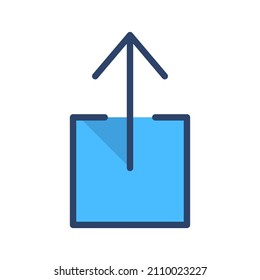 Modern flat upload icon symbol
