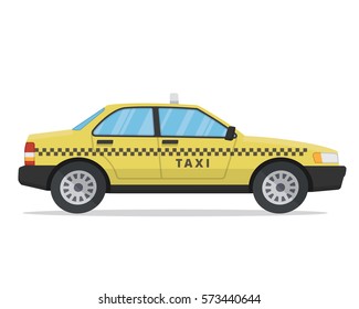 Modern Flat Urban Vehicle Illustration Logo - Taxi