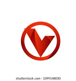 Modern flat V letter logotype icon symbol sign illustration.creative simple flat design.isolated on white background